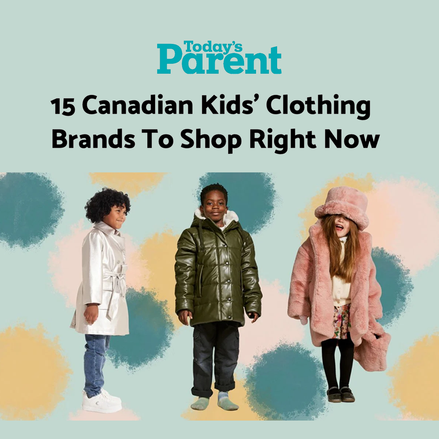 FREED products in a Today's Parenting article on Canadian kids' clothing.