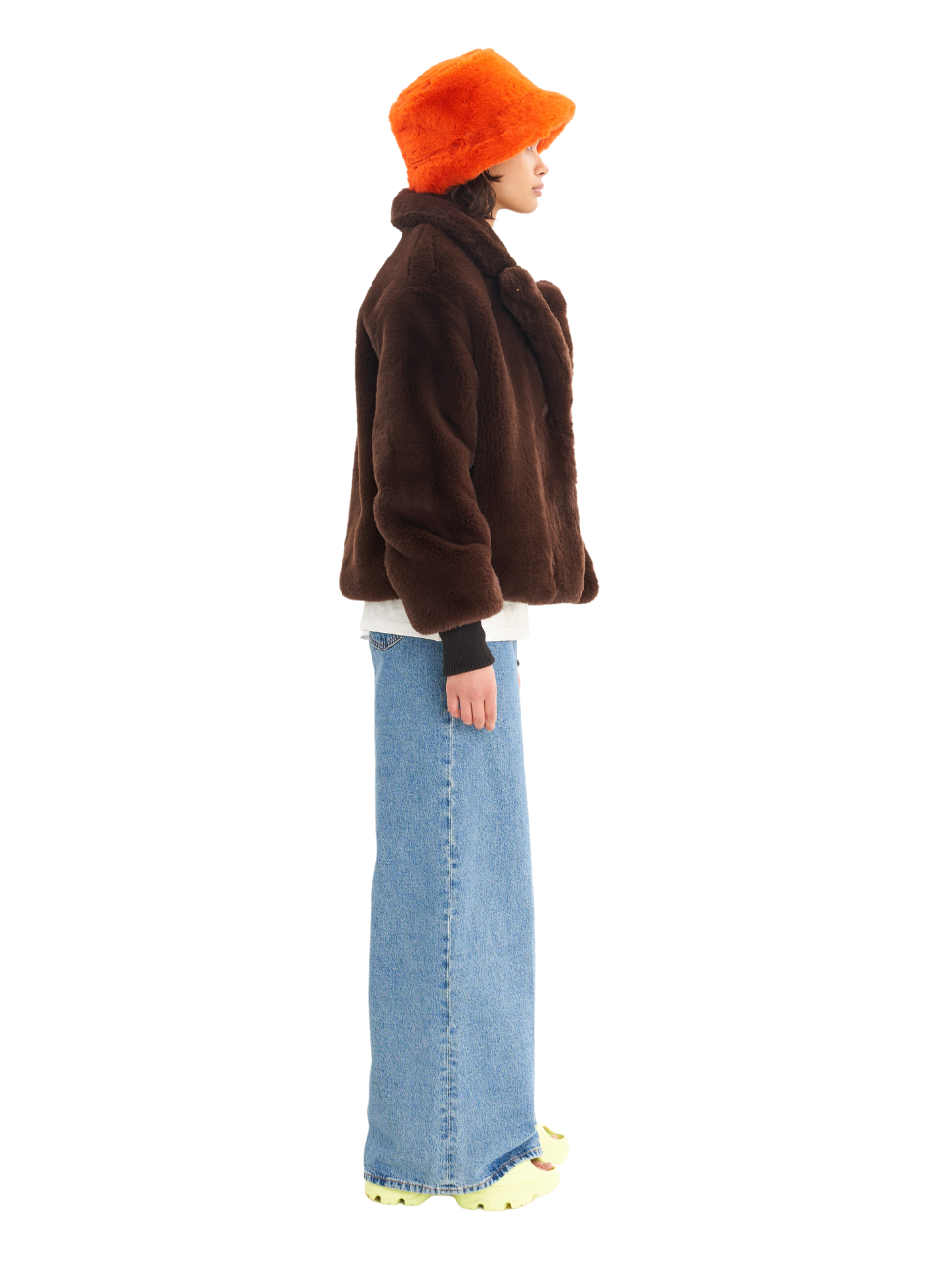 Sawyer Brown Espresso Canadian Legacy Winter Wear Animal Free Fur Vegan Cropped Coat