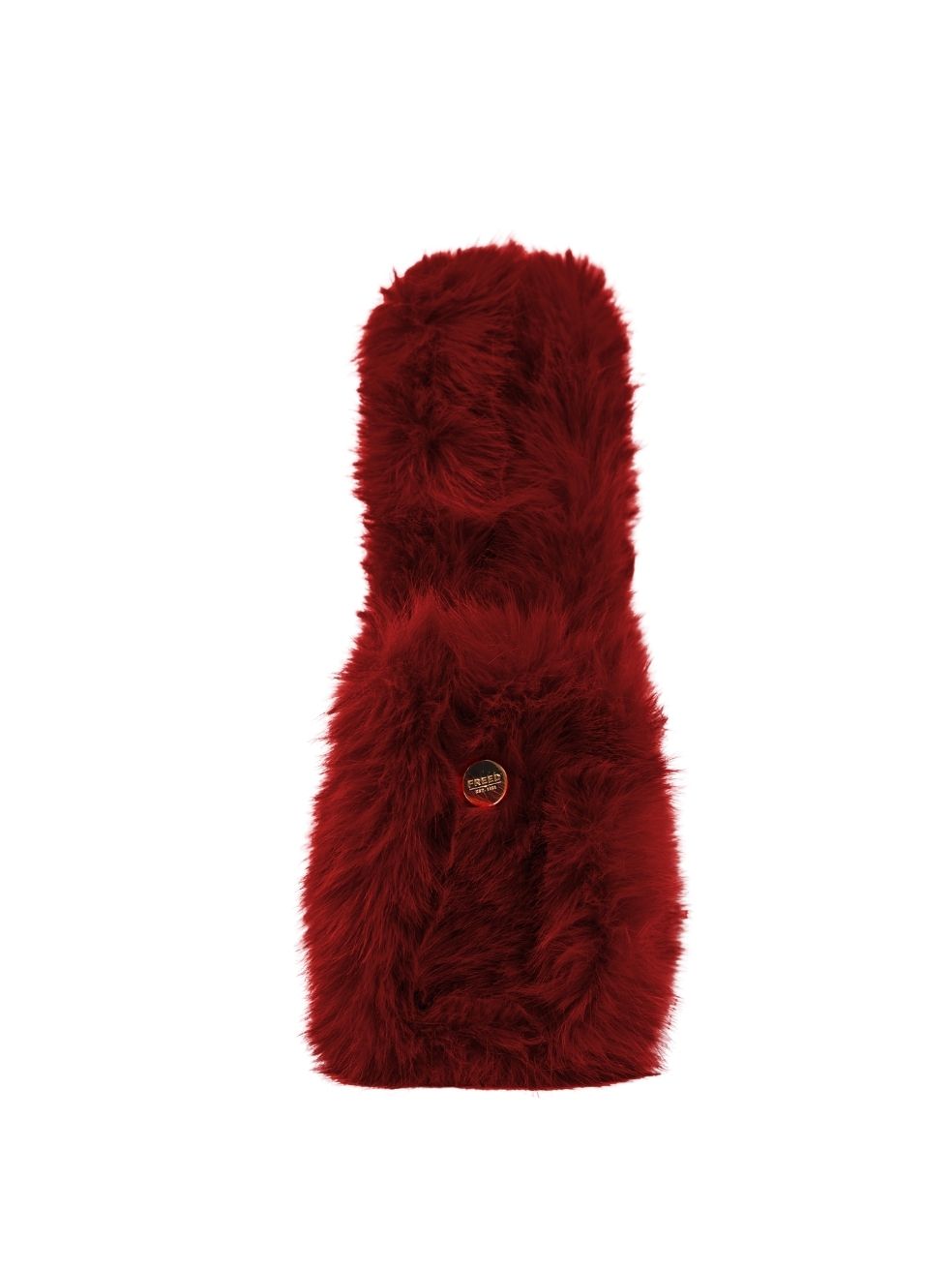 Merlot Faux Fur Mini Tote - Side View