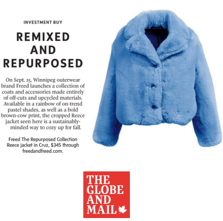 A Feature on FREED's Repurposed Collection in The Globe and Mail.