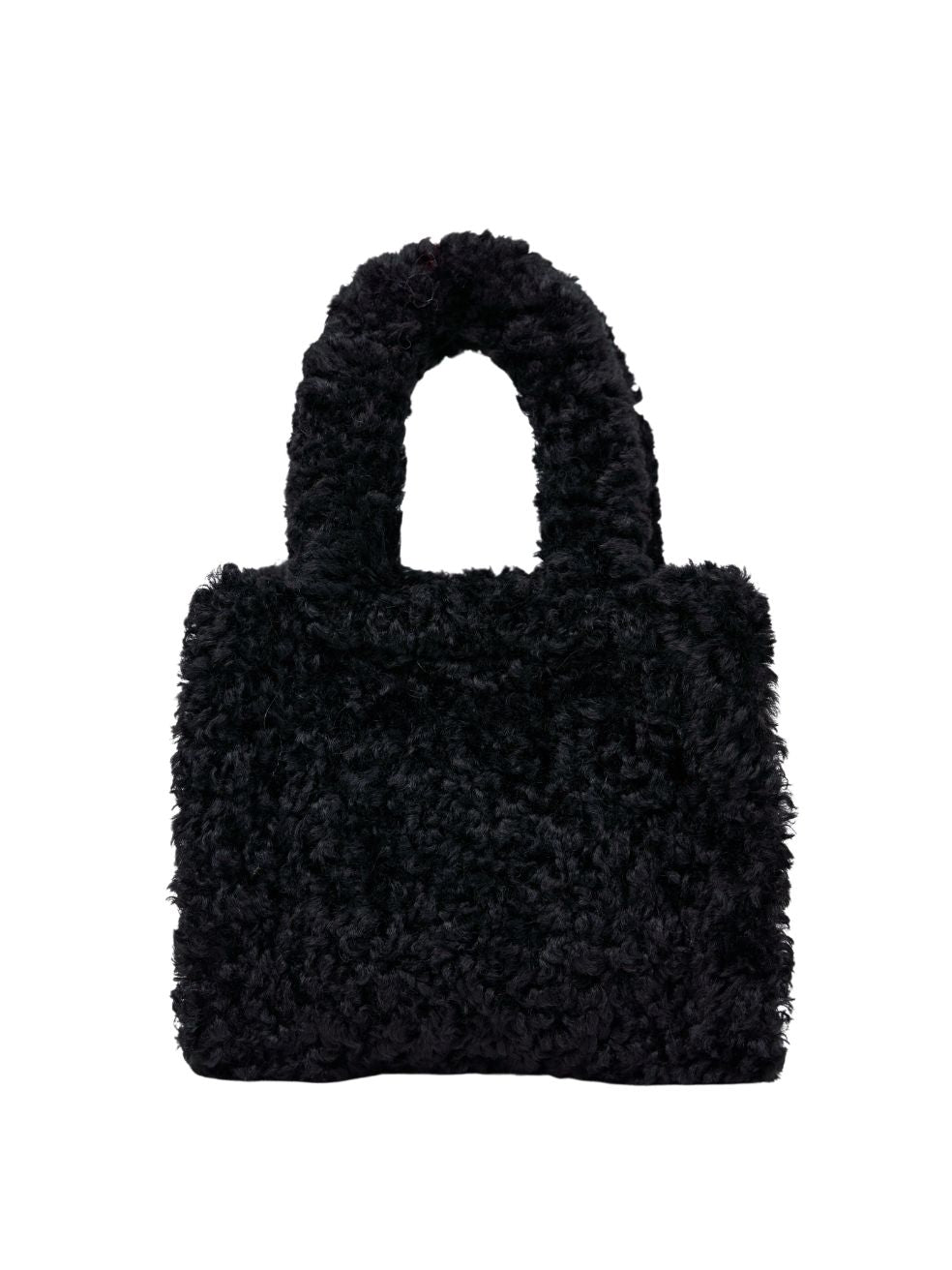 Mini Tote- Curly Slate Black