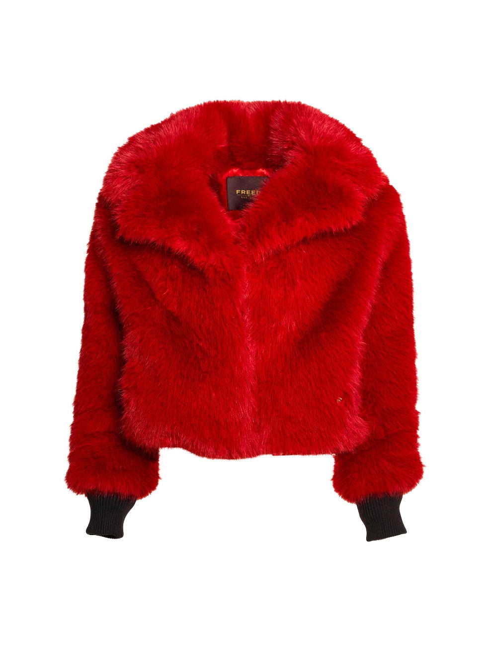 Red Sawyer Vegan Fur Coat