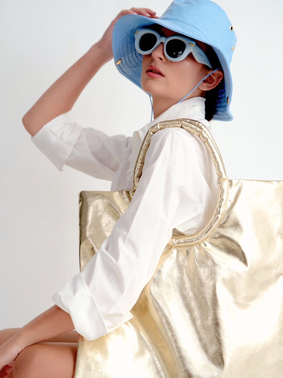 24 Hour Tote Bag animal free leather oversized foil gold silver made in Canada