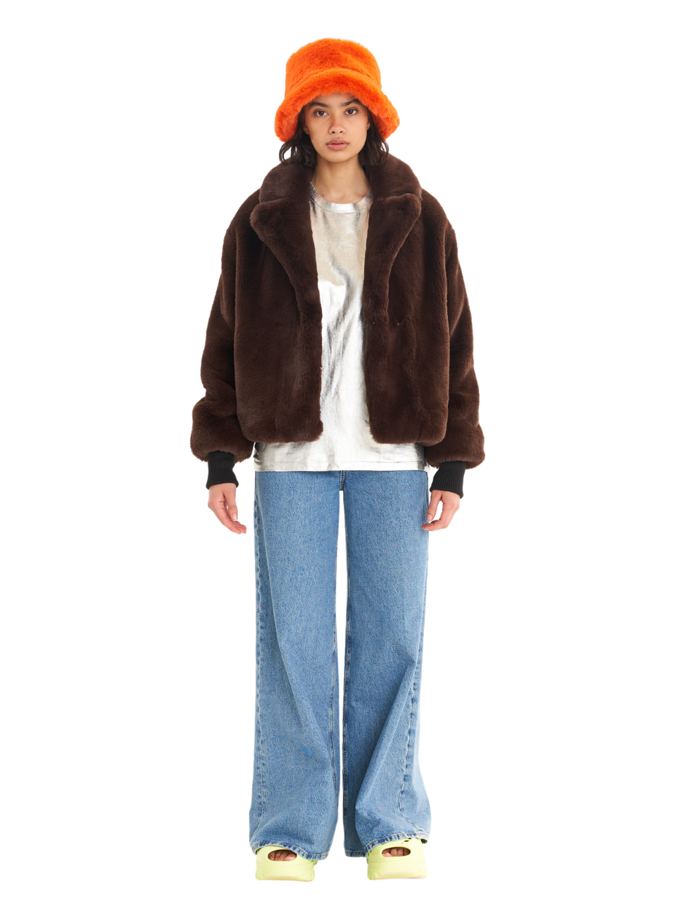 Sawyer Espresso Brown Slow Fashion Canadian Outerwear Cropped Faux Fur