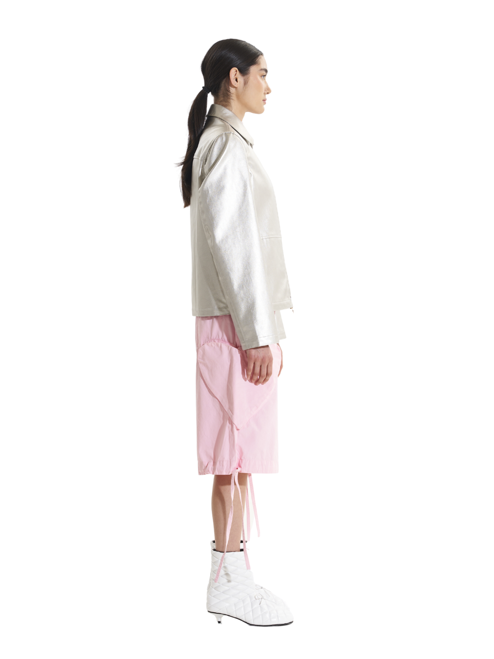 Ryan Silver Zip Up Jacket Conscious Animal Free Fashion