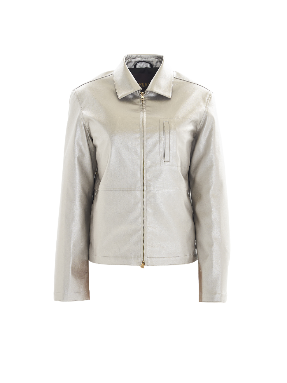 Ryan Silver Vegan Leather Zip Up