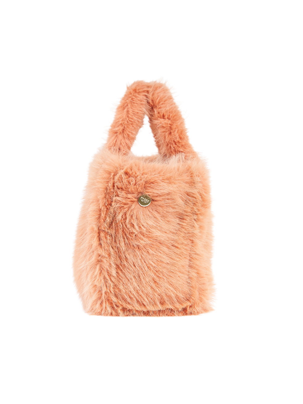 XL Large Tote Bag Apricot Ethical Long Fur Bag