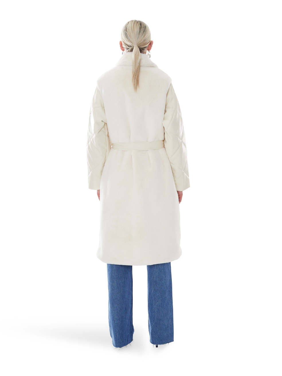 Sadie White Ethical Fur Coat Vegan Leather Zero Waste Vegan Outerwear