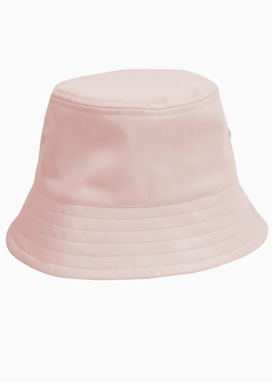 Mini Bucket Hat Kids Rose Pink Ethical Sustainable Childrens Animal Free Leather