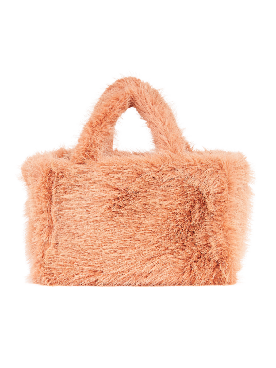 XL Tote| Apricot | Sustainable Vegan Fur Tote Bag | FREED Accessories