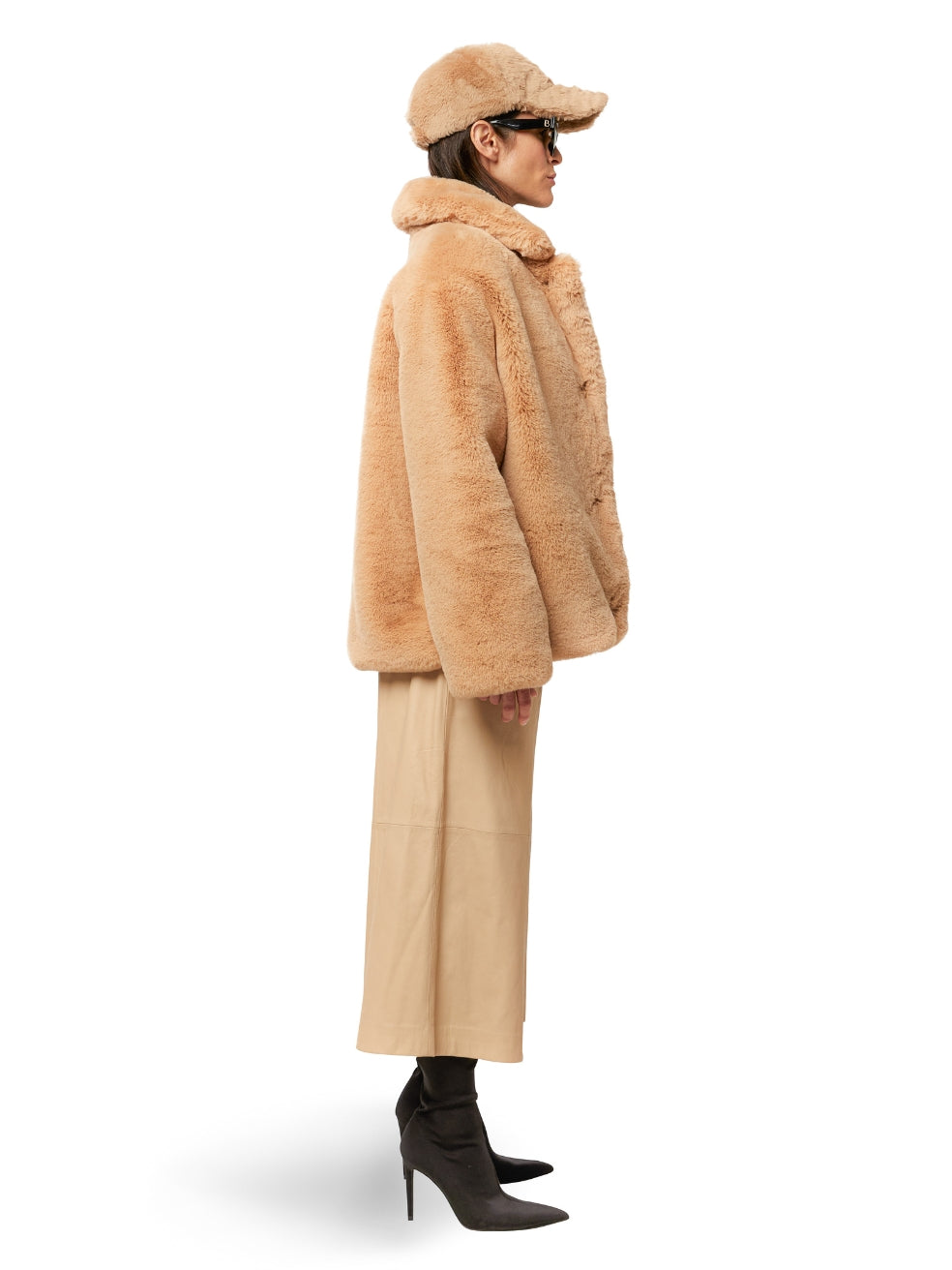 Freed ethical canadian vegan outerwear reid sand coat luxury animal free fur conscious fashion