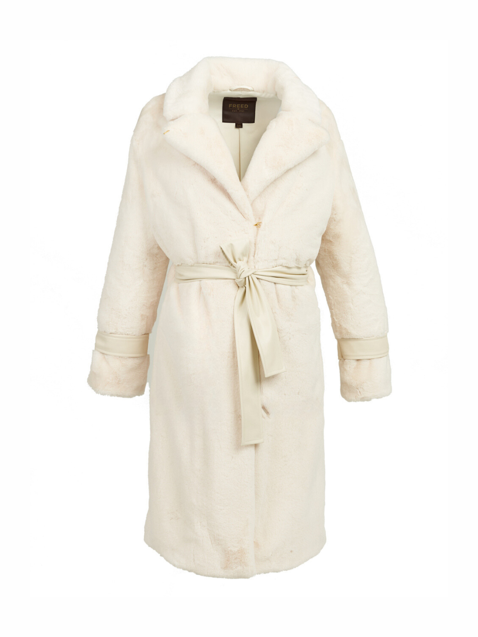Violet White Cream Living Wage Responsible Fashion Cold Weather Coats Vegan Fur