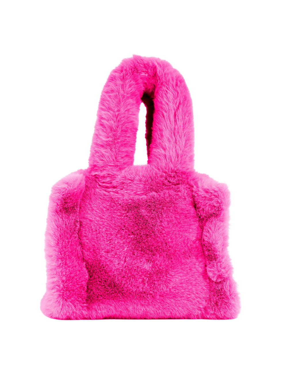 Small Mini Tote Bag Luxury Canada Accessories Bright Pink Fashion Purse Faux Fur
