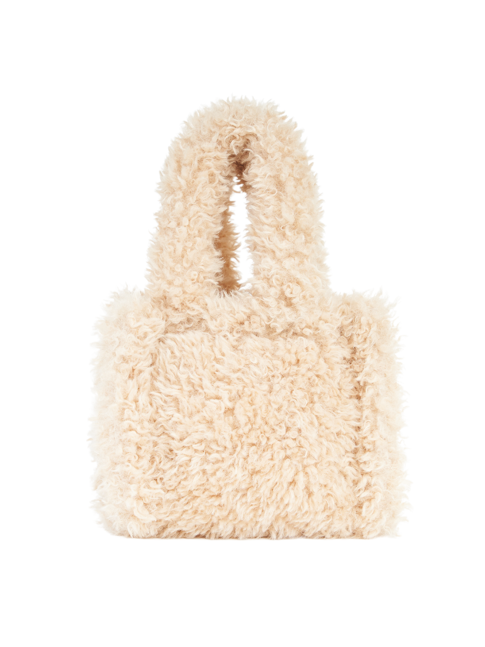Mini Tote Bag Slow Fashion Zero Waste Accessories Canada Vegan Sherpa Fur Sandy Beige