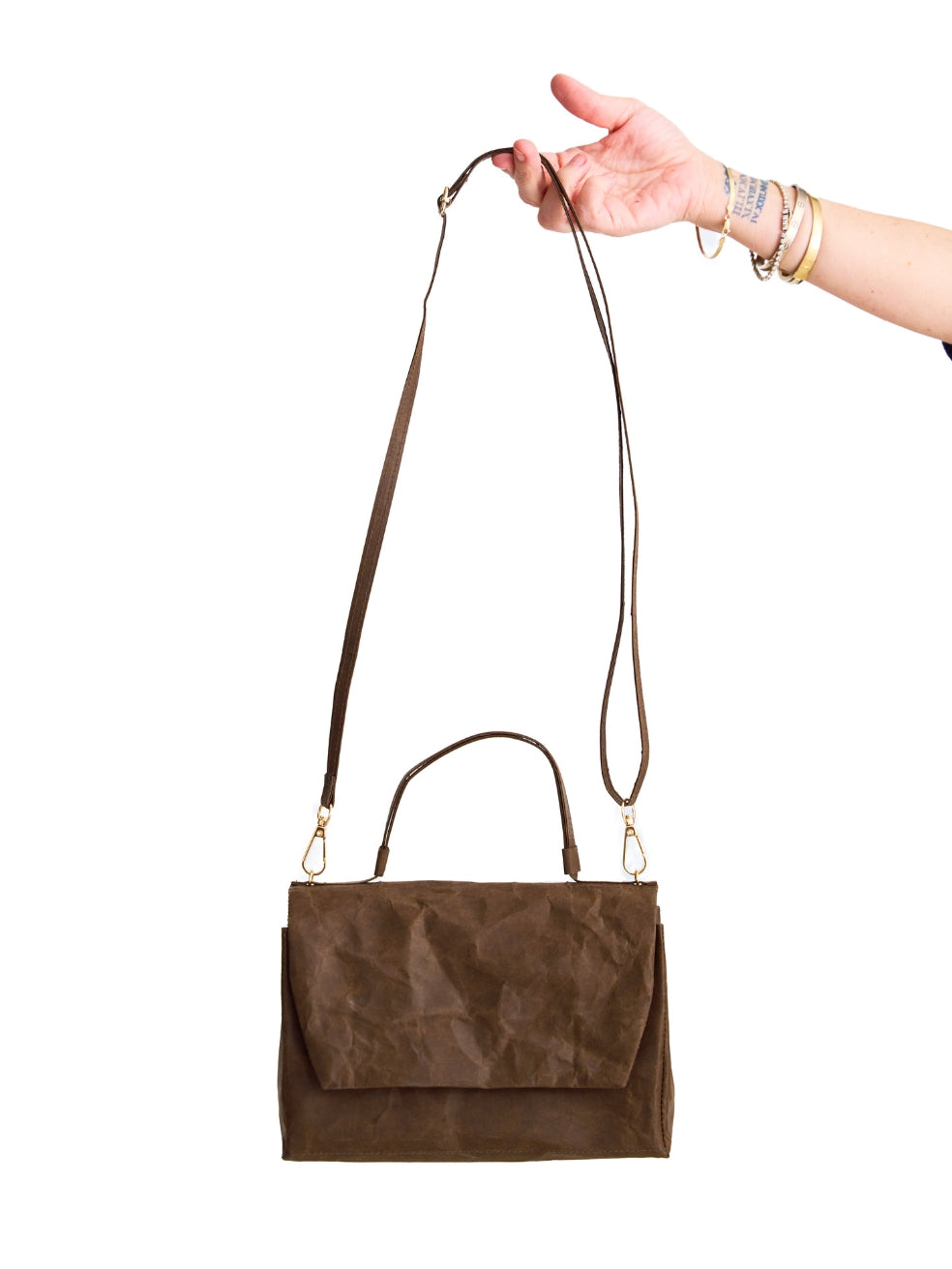 Small paper purse vintage brown eco friendly recycled materials handbag canada