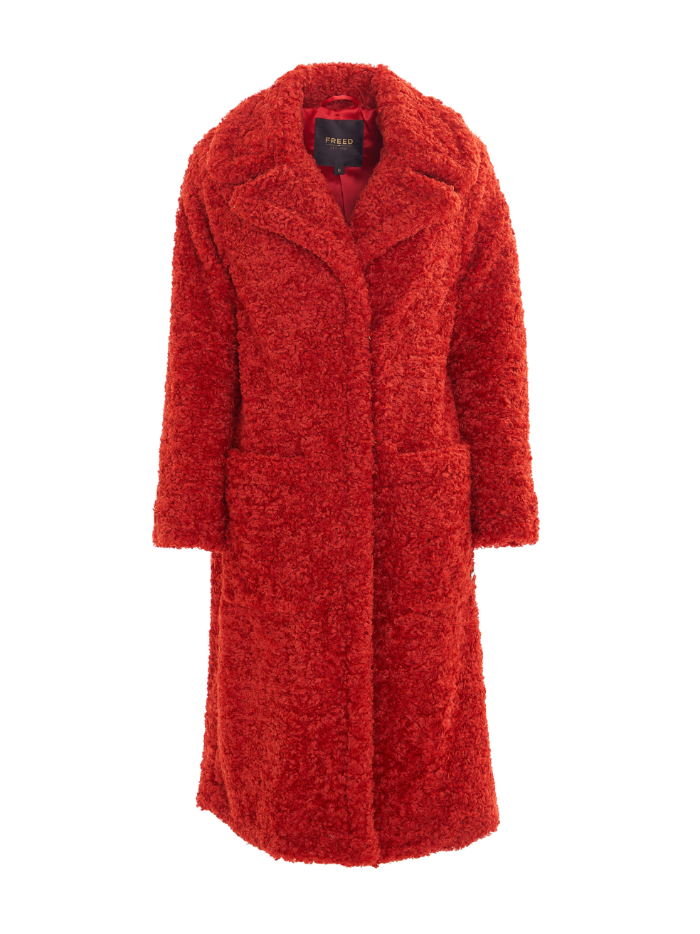 Red Ruby Vegan Fur Jacket Sherpa Teddy Coat Made in Canada