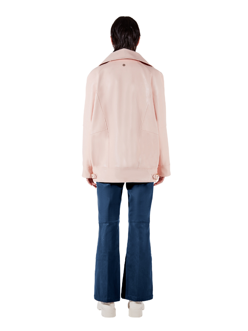 Pink Penner Rose Moto Ethical Sustainable Leather Jacket