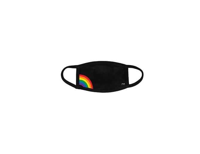 Pride rainbow printed adult breathable face mask.