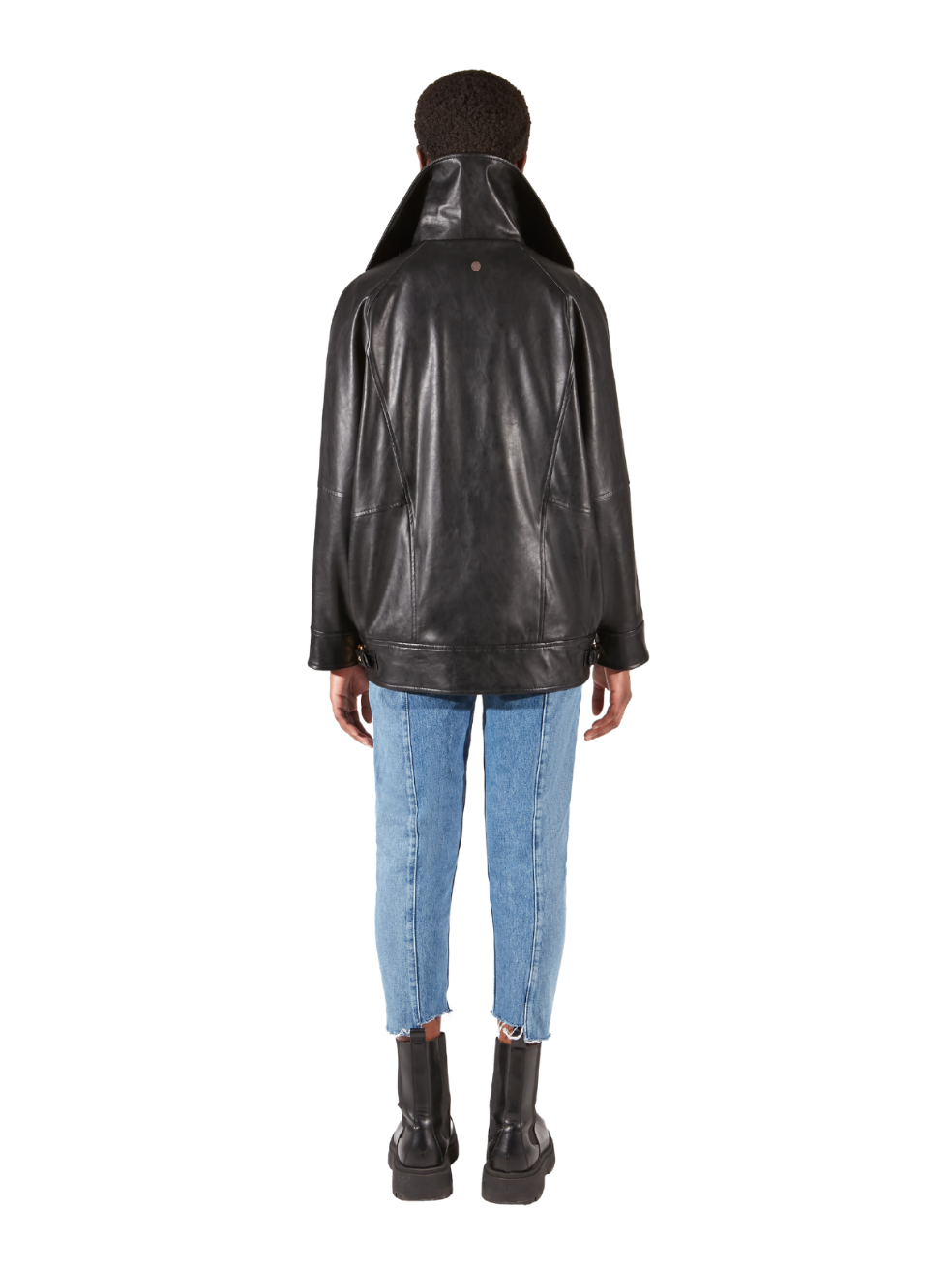 Penner Moto in Stormi Black Jacket Ethically Made in Canada Vegan Leather 