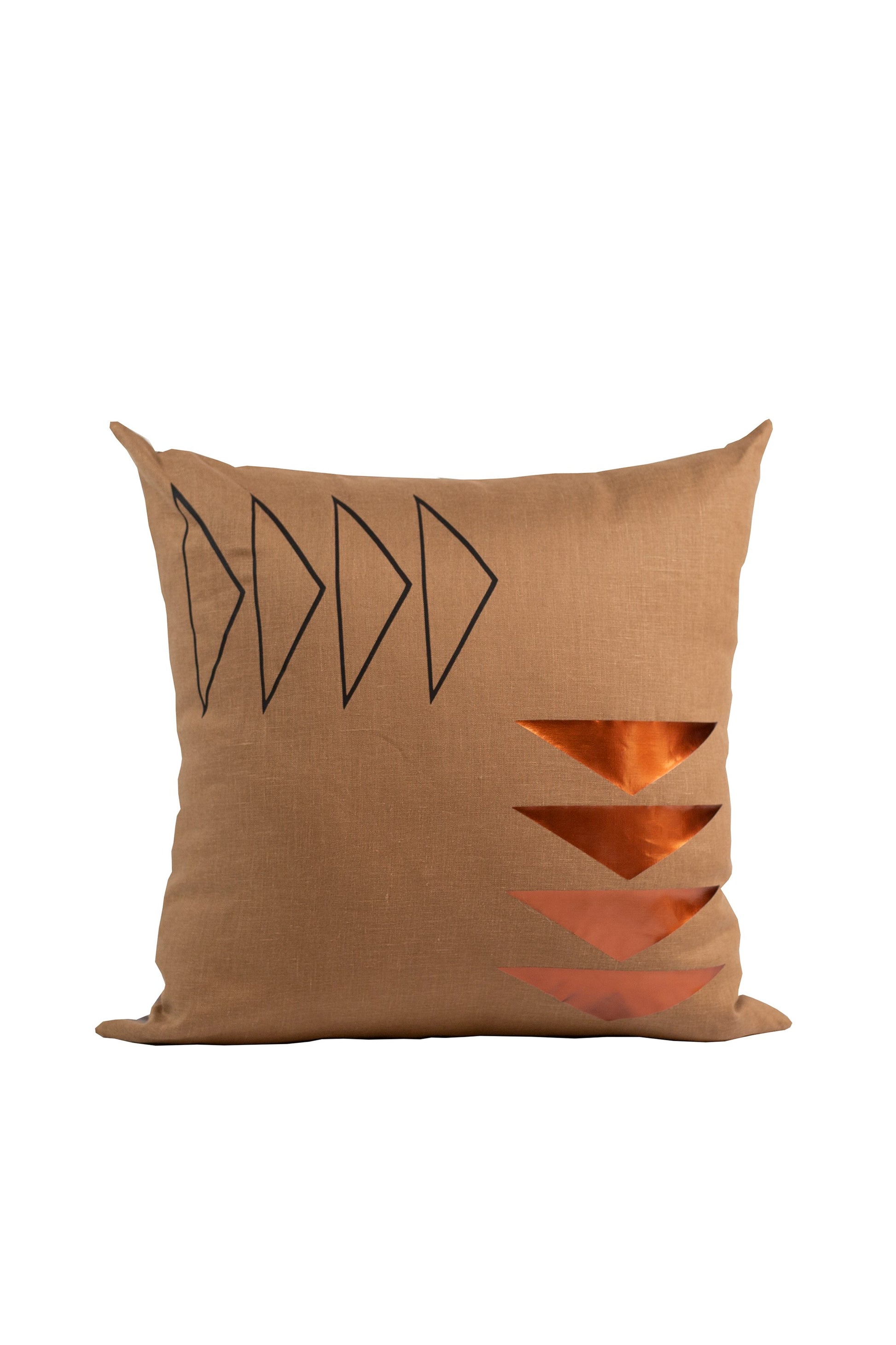 Made in Canada, Indigenous designed linen and vegan leather throw pillows.