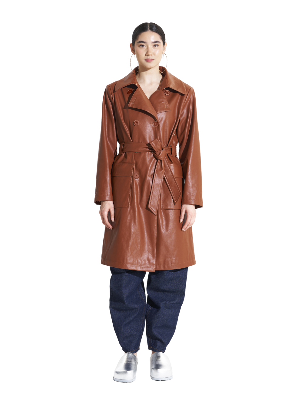 Frankie Rust Red Brown Trench Sustainable Luxury Fashion