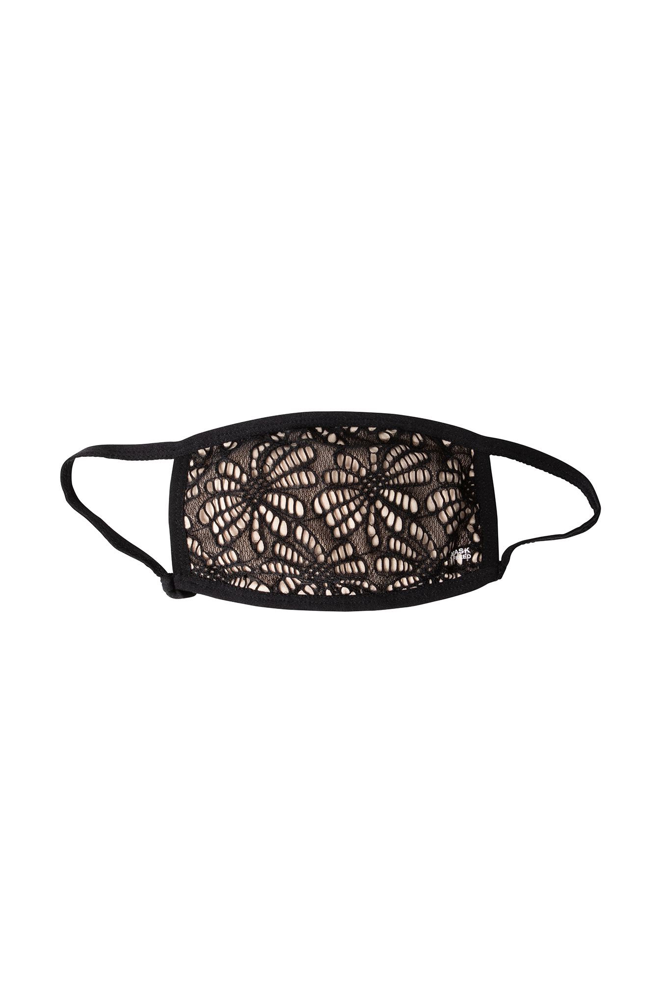 Adult lace and cotton face mask.