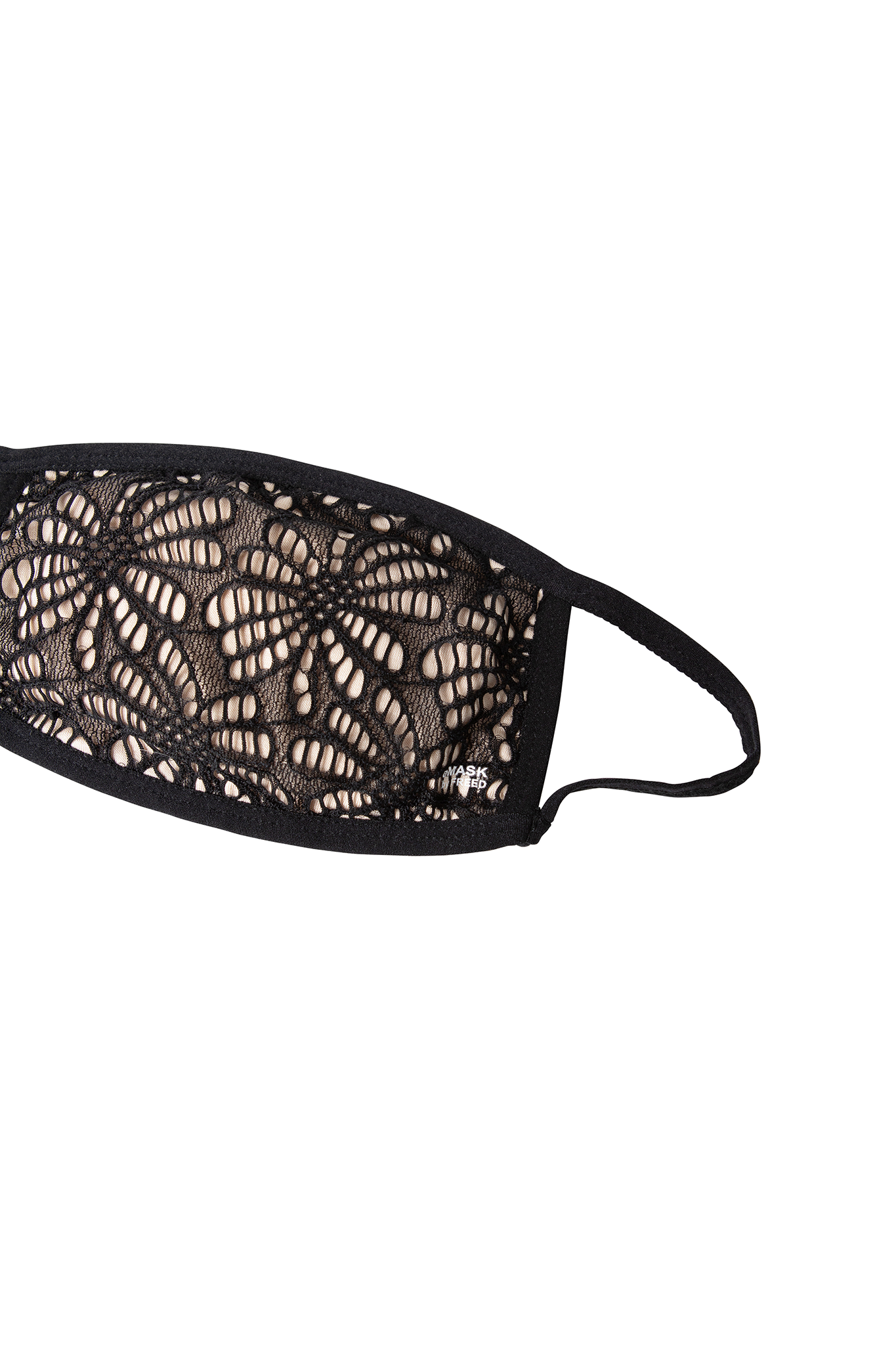 Adult lace and cotton face mask.