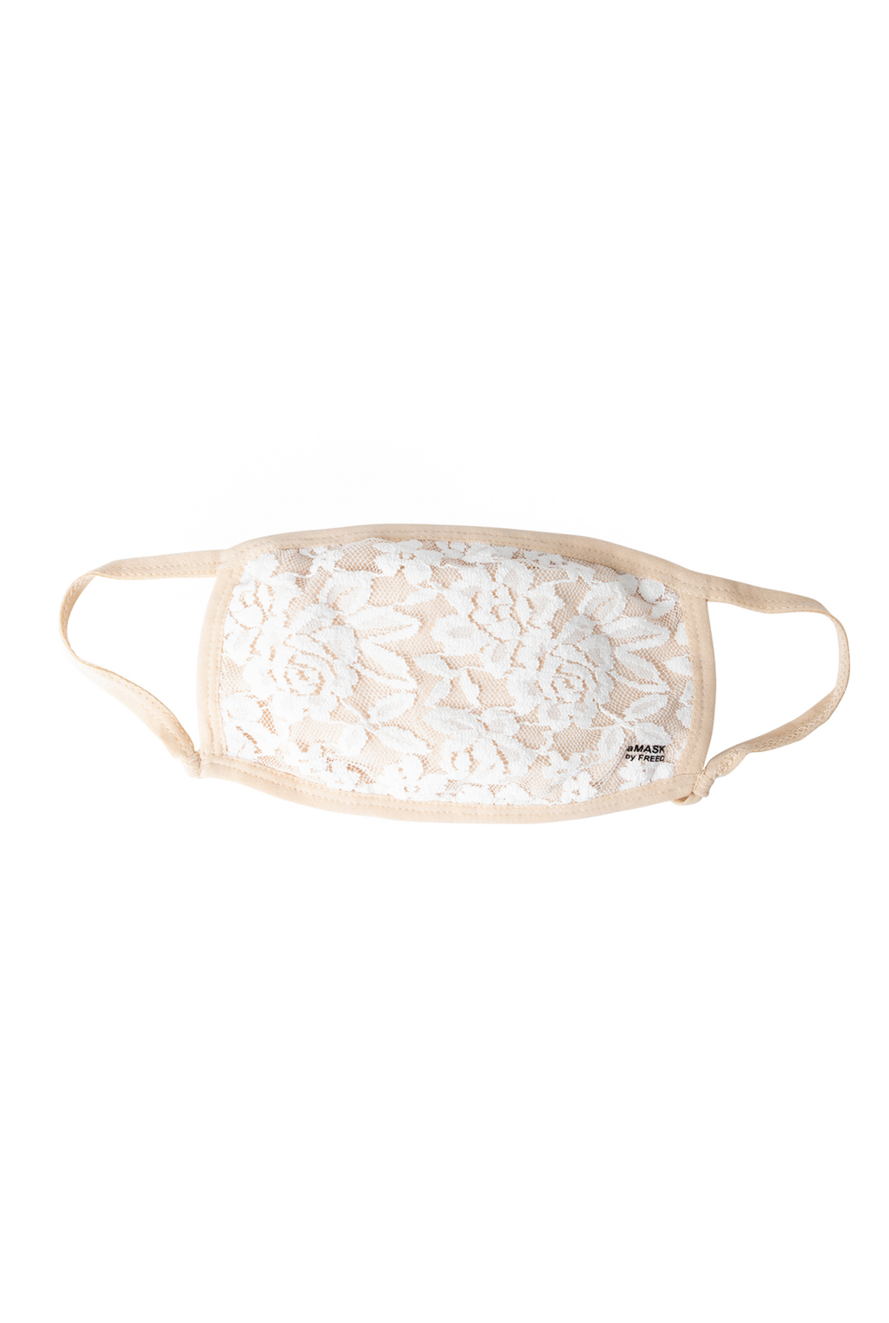 WHEAT MASK WITH WHITE LACE - ADULT FACE MASK